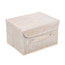Кофр для хранения с крышкой тм VETTA ЛЁН, полиэстер, 26х20х15см, бежевый