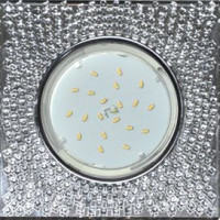 Ecola GX53 H4 LD5320 св-к Стекло Квадрат прозр.мозаик.подсветка 4K Хром-зерк. 40x123 SC53SGECB (10!)