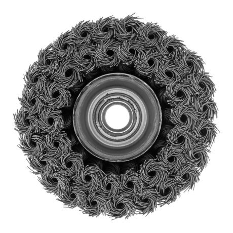 Щетка для УШМ, 100 мм, М14, "чашка", двухрядная, крученая проволока 0.5 мм Matrix