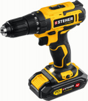 STEHER дрель-шуруповерт V1, 20В, 40Нм, 1 АКБ (2Ач), кейс, CD-200-1