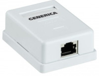 ITK Розетка инф. настенная RJ45 кат. 5Е FTP 1 порт GENERICA CS2-1C5EF-12-G