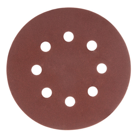 Круг абразивный на ворсовой подложке под "липучку", перфорированный, P 240, 125 мм, 5 шт Matrix