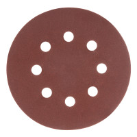 Круг абразивный на ворсовой подложке под "липучку", перфорированный, P 240, 125 мм, 5 шт Matrix