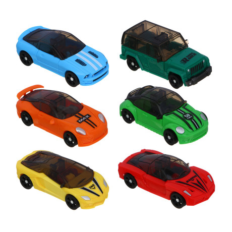 ИГРОЛЕНД Робот "Городские Автороботы", трансформируется в машину, ABS, 9х5х15 см, 6 дизайнов