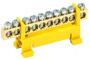 IEK шина PE "земля" на DIN-изол тип "Стойка" ШНИ-6х9-10-С-Ж