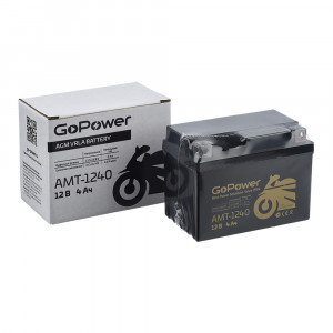 Ак-р свинцово-кислотный GoPower AMT-1240 12V 4000mAh
