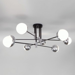 Eurosvet люстра E27 8x60W 1000х0х380 металл бел/хр Nuvola 70129/8 a057082