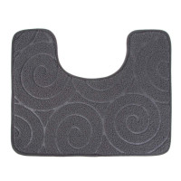 VETTA Коврик для туалета, вельвет, губка 0,8 см, полиэстер, 50х40 см, петли, графит