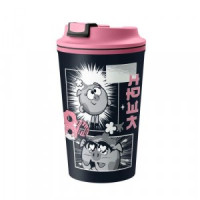 Термостакан с клапаном и декором 350мл &quot;СМЕШАРИКИ&quot; черный 431335613 Бытпласт