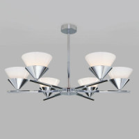Eurosvet люстра 6x60W Е27 730х730х400 мет белый/хром/глянц. белый Rylee 70138/6 Умный дом a057599