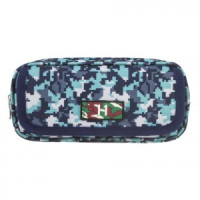 Пенал BRAUBERG для мальчиков, 1 отделение, органайзер, мягкий, &quot;Military&quot;, синий, 21х5х9 см, 228991