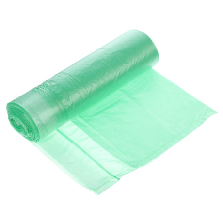 VETTA Мешки для мусора с завязками 35 л., 15 шт., стандарт, зелёные, рулон