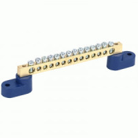 REXANT Шина N &quot;Ноль&quot; (нул.) 6х9мм 14 отв. 100A, инд.шк 11-2329