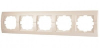 Lezard DERIY рамка 5 мест. горизонт. перламутр