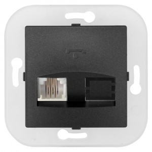 Bylectrica УЮТ мех. телеф. роз. 2 мест. СУ корп. ABS, (ТР4-057 графит)