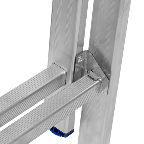 Лестница, 3 х 7 ступеней, алюминиевая, трехсекционная, Сибртех