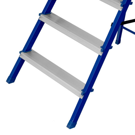 Стремянка, 7 ступеней, стальной профиль, алюминиевые ступени Сибртех