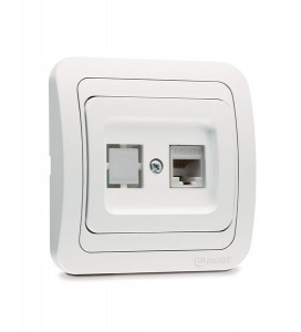 Makel Mimoza роз. компьют. СУ 1 мест. бел. (RJ45) 12035