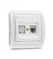 Makel Mimoza роз. компьют. СУ 1 мест. бел. (RJ45) 12035