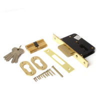 Замок врез 95G/цилиндр-60мм (золото) Apecs   \7 (28)