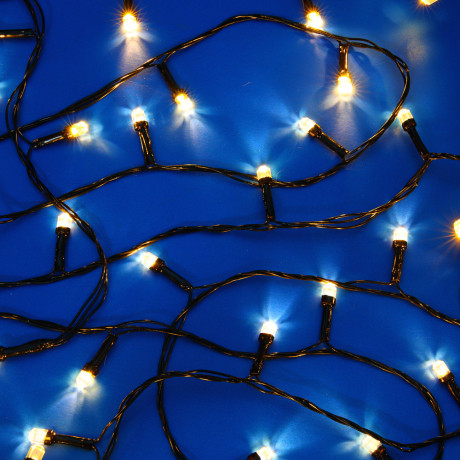 СНОУ БУМ Гирлянда эл. вьюн катушка 50м, 500LED, шампань, 8 режимов, ПВХ черный, 220В