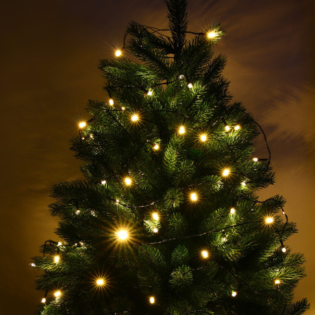 СНОУ БУМ Гирлянда эл. вьюн катушка 50м, 500LED, шампань, 8 режимов, ПВХ черный, 220В