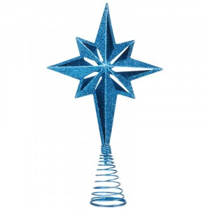 Верхушка на елку "Рождественская звезда" цвет голубой (12!) Волшебная страна