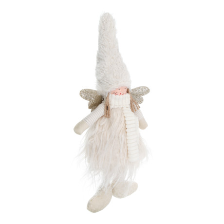 СНОУ БУМ Сувенир Ангелочек 21+13 см, полиэстер, белый, золото