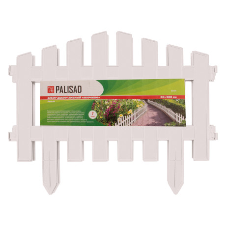 Забор декоративный "Марокко", 28 х 300 см, белый, Palisad