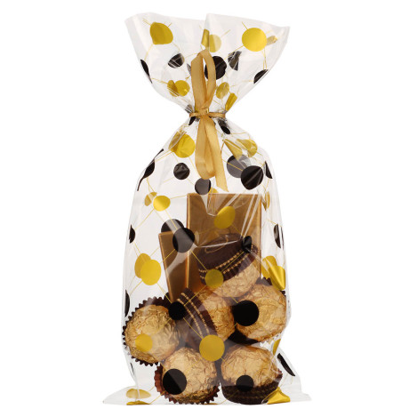 Набор подарочных мешков 20шт микс 4 дизайна, 12,5x27 см, полипропилен