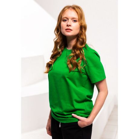 BY Hero Футболка женская, хлопок, цвет зеленый, размер M