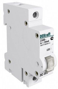 DEKraft лампа сигнальная светодиодная ЛС-101 DIN 1П красная 220В 18002DEK (12!)