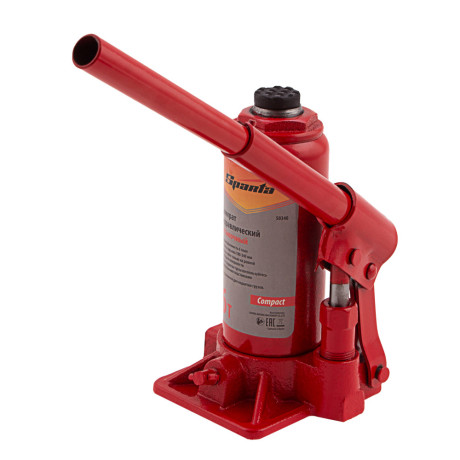 Домкрат гидравлический бутылочный, 6 т, h подъема 180 - 340 мм Sparta Compact