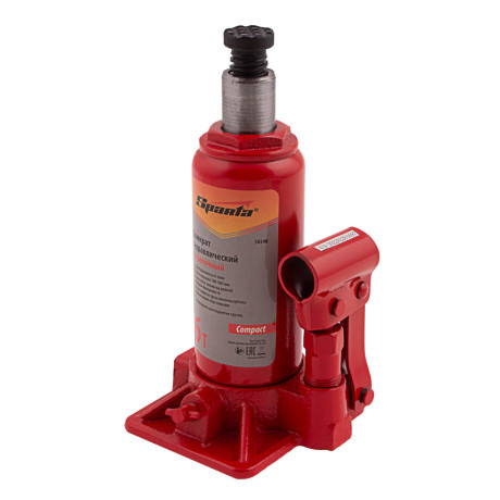 Домкрат гидравлический бутылочный, 6 т, h подъема 180 - 340 мм Sparta Compact