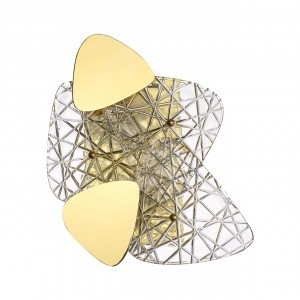 LUMION 6582/2W NEOCLASSI LN25 зол/прозр., зол мет./стекло, мет. бра E14 2x40W 220V QUEENY