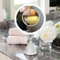 Camelion M282-DL C01 св-к св/д зеркало 5W 6000K 4xLR03 (не в ком) сенсор/дим 340x210 стекло,линза x5