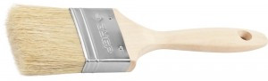 Кисть плоская ЗУБР "УНИВЕРСАЛ-ЭКСПЕРТ", светлая натуральная щетина, деревянная ручка, 2,5"/63мм