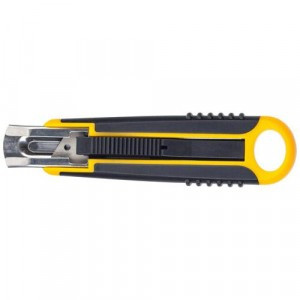 Нож промышленный  18 мм Attache Selection с возвр.пружиной, с резин.руч. 280464