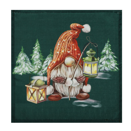 PROVANCE Фелиз Салфетка текстильная с принтом 2шт, 32x32см, 100% полиэстер, зеленый