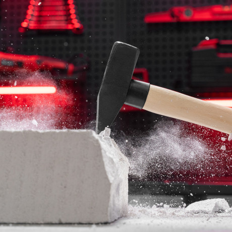 Молоток слесарный, 1000 г, квадратный боек, деревянная рукоятка Matrix