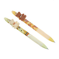 Авторучка гелевая &quot;пиши-стирай&quot; синяя, фигурка на клипе &quot;Мишка&quot;, эргономичная накладка, 2 дизайна