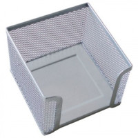 Подставка д/бумажного блока BRAUBERG &quot;Germanium&quot; металлическая, 78*105*105 мм, серебристая, 231945