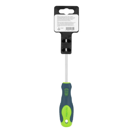 Отвертка, PH1 х 100 мм, CrV, двухкомпонентная рукоятка Сибртех