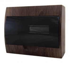 EKF PROxima бокс (корпус) пластик ЩРН-П-12 модулей навесной ДУБ (темное дерево) IP41