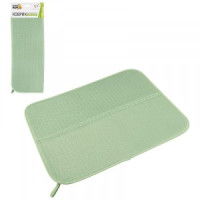 Коврик для сушки посуды 45*35см, ПВХ, Skandi зеленый 105024 Mallony