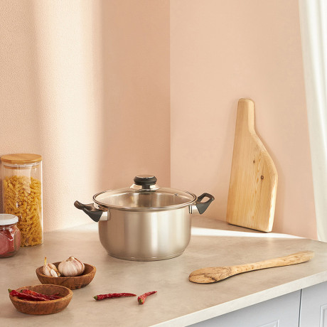 Стрейтон Кастрюля 20х11,5см, 2,9л, со стекл. крышкой