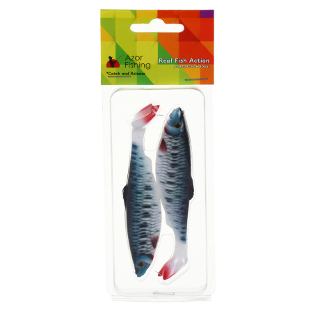 AZOR FISHING Набор силиконовых приманок "Уклейка" плавающая, 100мм, 2шт, 5 цветов