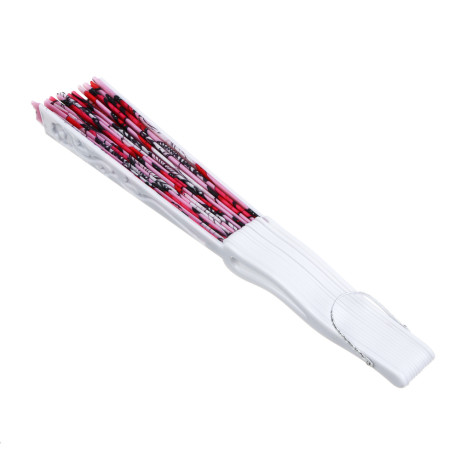 ЮНИLOOK Веер складной тканевый с рисунком бабочки, 23 см, полиэстер, пластик, 6 диз