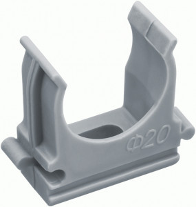 Navigator крепеж-клипса для трубы 20мм (100шт, в уп. цена за шт.) серый NCR-T-20-B100(100!)61229