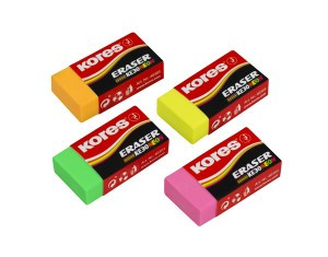 Ластик Kores цветной, 40x21x10mm в дисплей-боксе, цвет в асс 40303 1024555